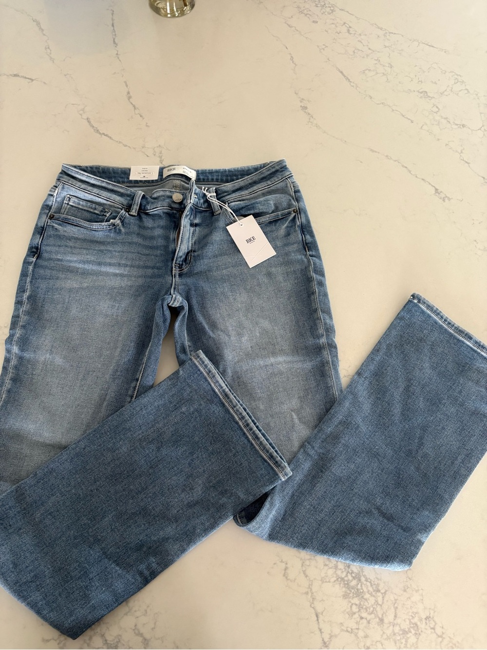 BKE Women’s Boot-Cut Jeans in Medium Blue Wash